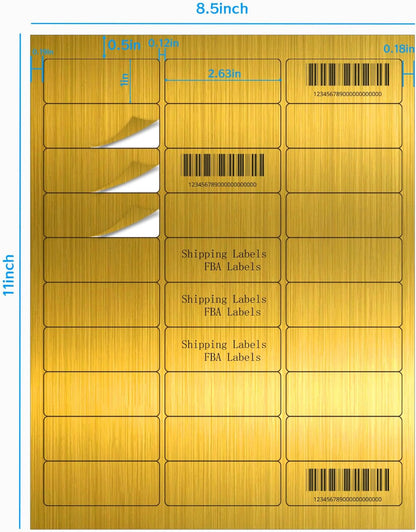 Transparent Stickers Labels - 2" x 4" Address Labels Mailing Stickers for Laser/Inkjet Printer 8.5"×11"- 20 Sheet