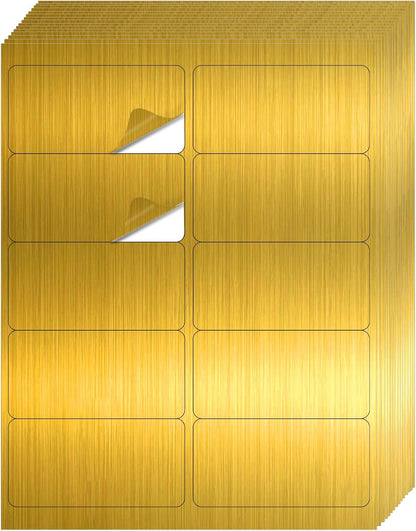 Transparent Stickers Labels - 2" x 4" Address Labels Mailing Stickers for Laser/Inkjet Printer 8.5"×11"- 20 Sheet
