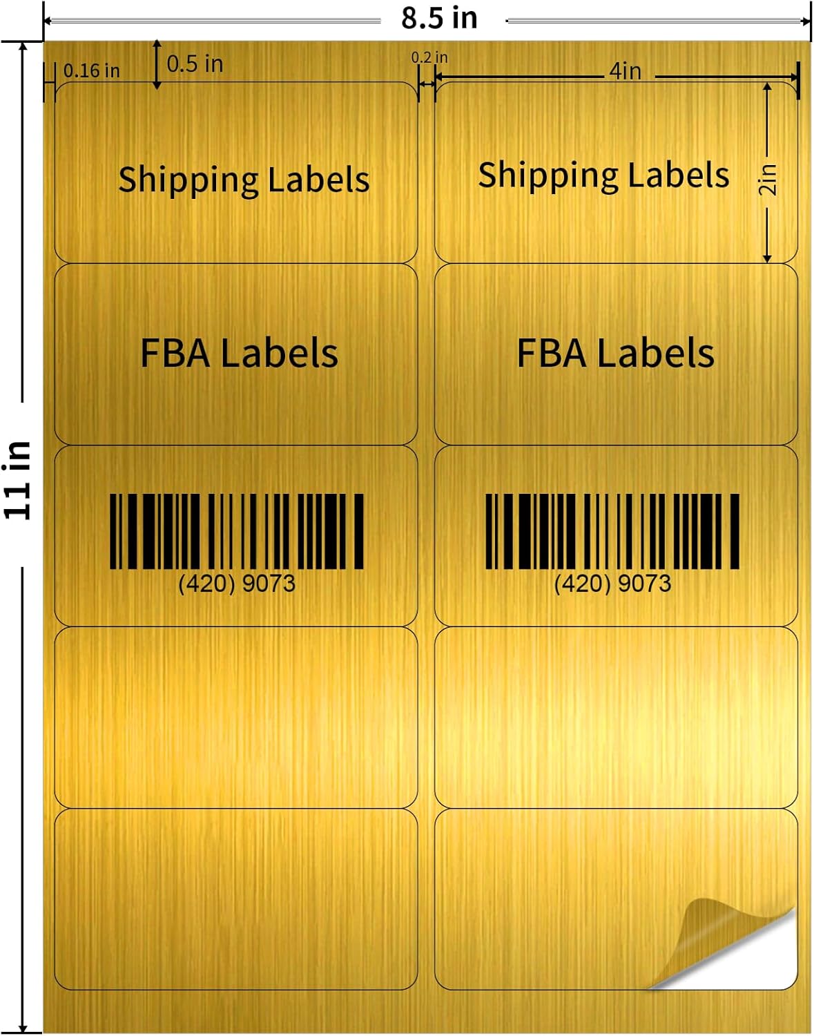 Transparent Stickers Labels - 2" x 4" Address Labels Mailing Stickers for Laser/Inkjet Printer 8.5"×11"- 20 Sheet