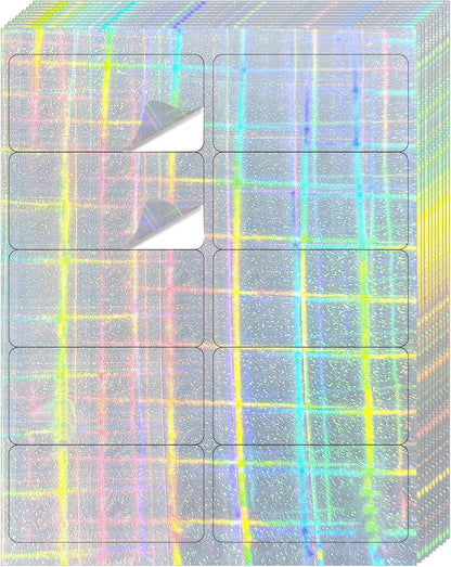 Transparent Stickers Labels - 2" x 4" Address Labels Mailing Stickers for Laser/Inkjet Printer 8.5"×11"- 20 Sheet