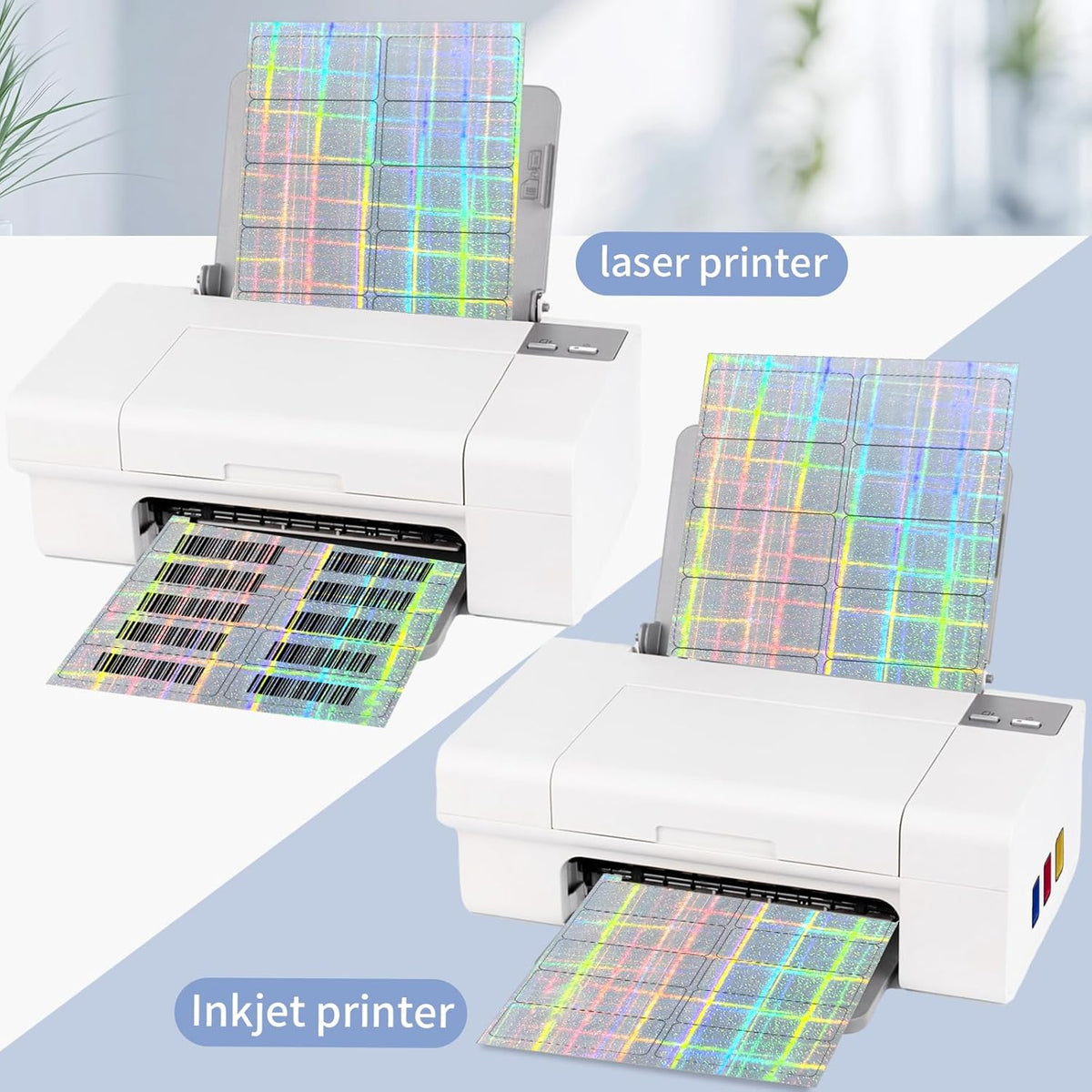 Transparent Stickers Labels - 2" x 4" Address Labels Mailing Stickers for Laser/Inkjet Printer 8.5"×11"- 20 Sheet