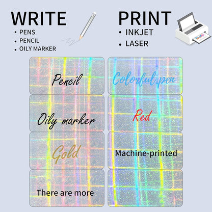 Transparent Stickers Labels - 2" x 4" Address Labels Mailing Stickers for Laser/Inkjet Printer 8.5"×11"- 20 Sheet