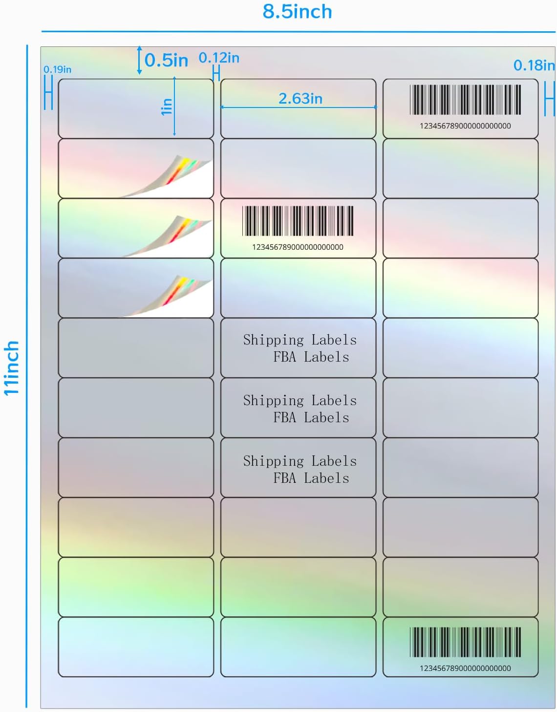 Transparent Stickers Labels - 2" x 4" Address Labels Mailing Stickers for Laser/Inkjet Printer 8.5"×11"- 20 Sheet