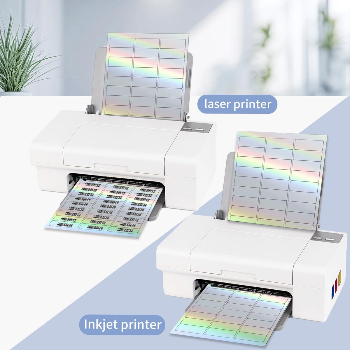 Transparent Stickers Labels - 2" x 4" Address Labels Mailing Stickers for Laser/Inkjet Printer 8.5"×11"- 20 Sheet