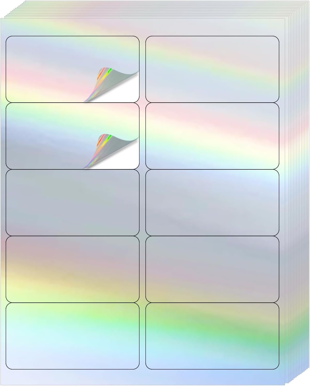 Transparent Stickers Labels - 2" x 4" Address Labels Mailing Stickers for Laser/Inkjet Printer 8.5"×11"- 20 Sheet
