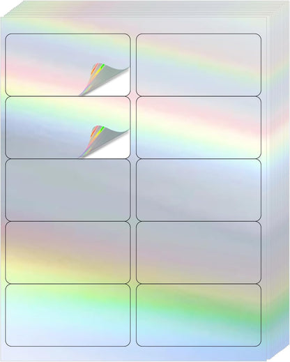 Transparent Stickers Labels - 2" x 4" Address Labels Mailing Stickers for Laser/Inkjet Printer 8.5"×11"- 20 Sheet