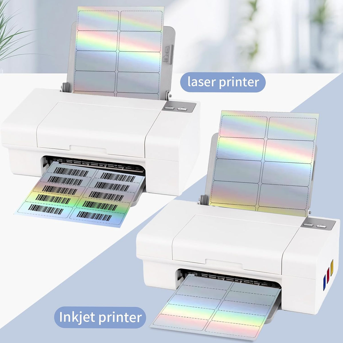 Transparent Stickers Labels - 2" x 4" Address Labels Mailing Stickers for Laser/Inkjet Printer 8.5"×11"- 20 Sheet