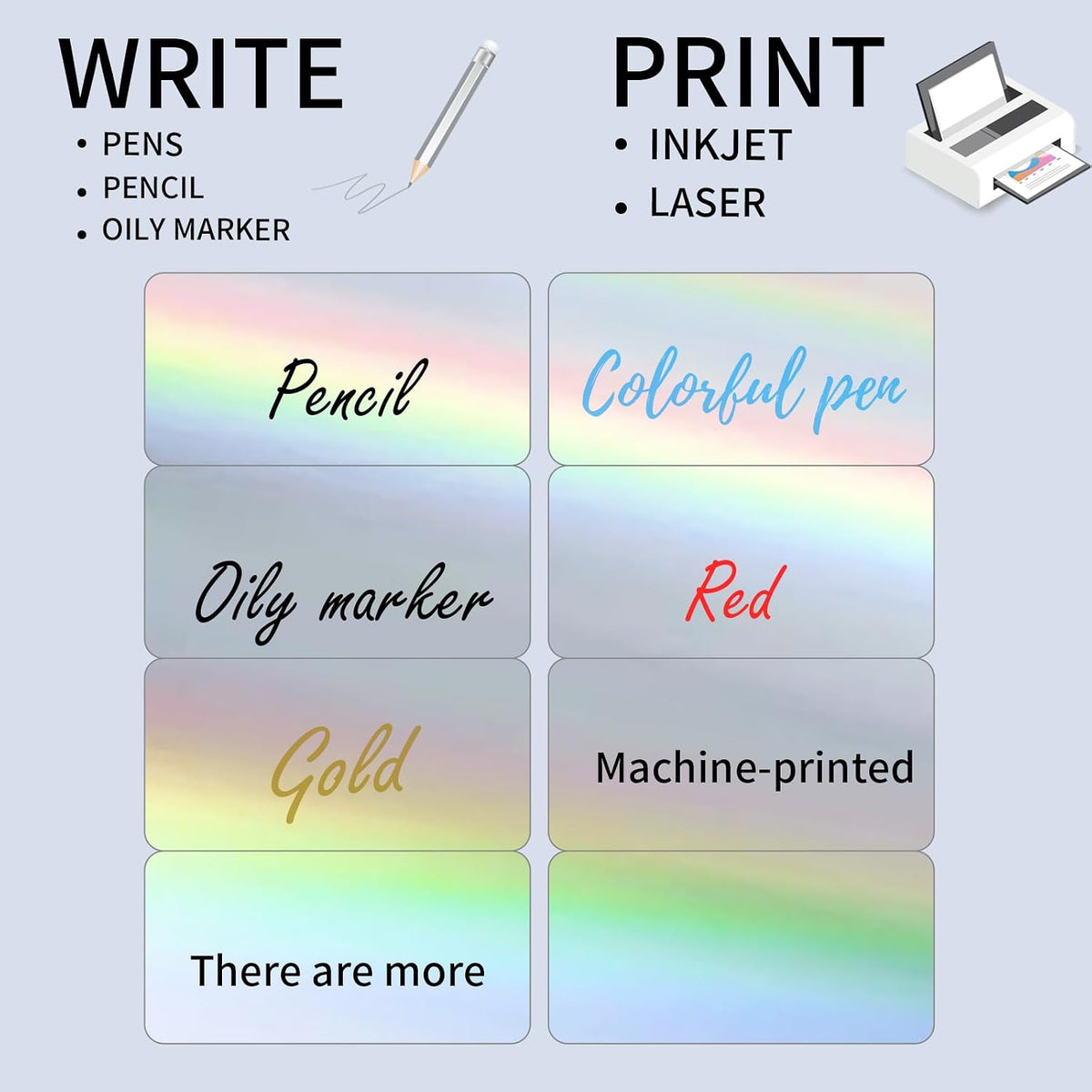 Transparent Stickers Labels - 2" x 4" Address Labels Mailing Stickers for Laser/Inkjet Printer 8.5"×11"- 20 Sheet