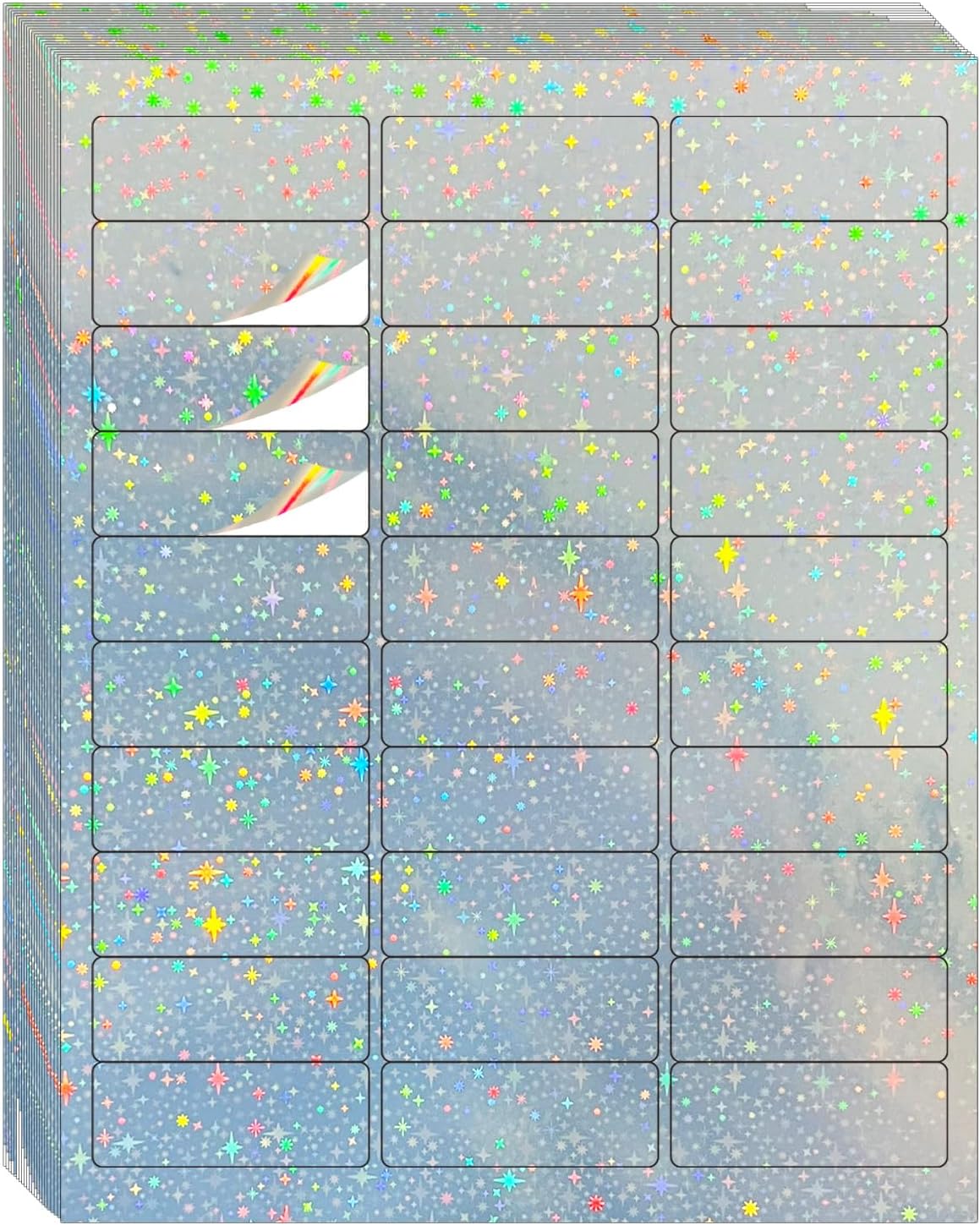 Transparent Stickers Labels - 2" x 4" Address Labels Mailing Stickers for Laser/Inkjet Printer 8.5"×11"- 20 Sheet