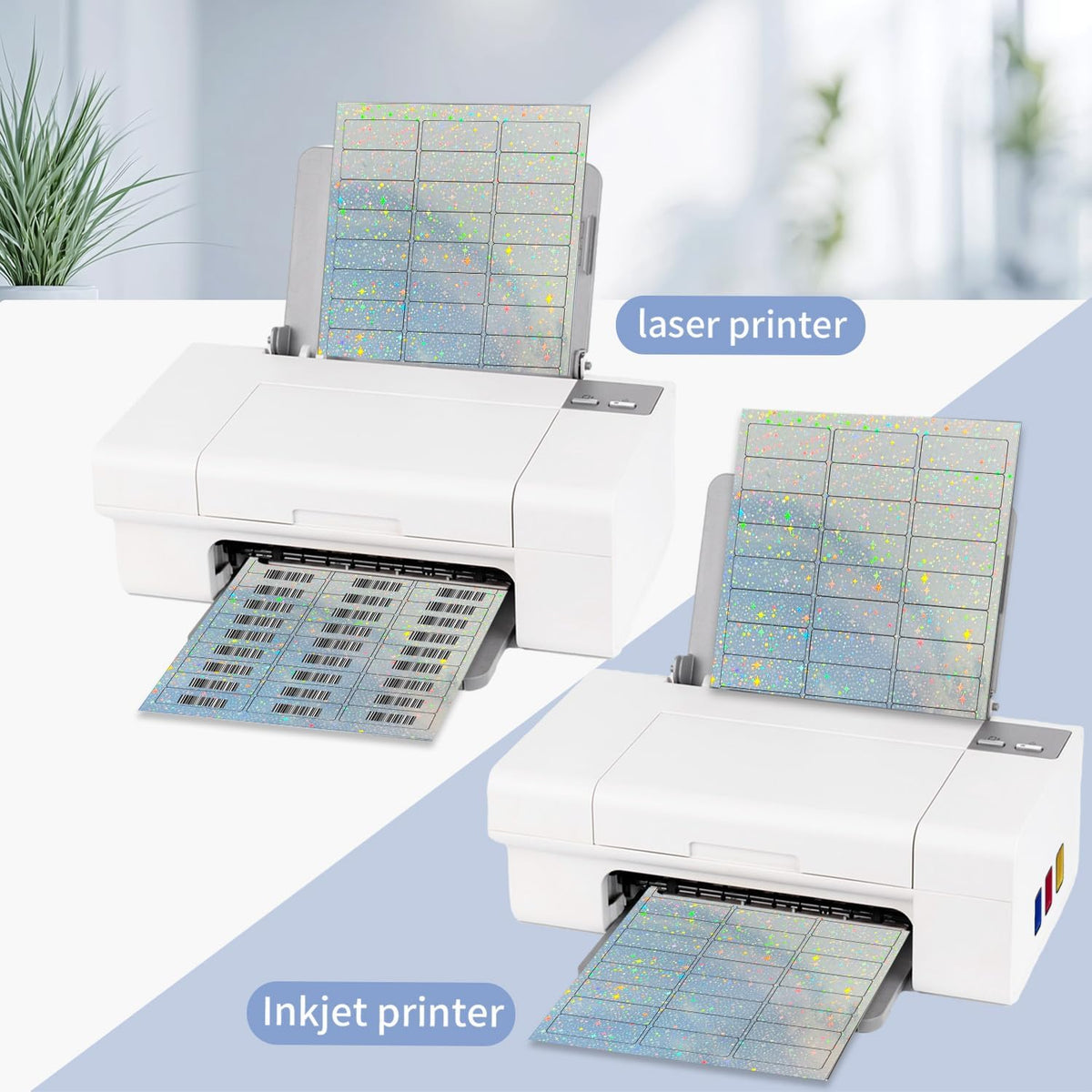 Transparent Stickers Labels - 2" x 4" Address Labels Mailing Stickers for Laser/Inkjet Printer 8.5"×11"- 20 Sheet