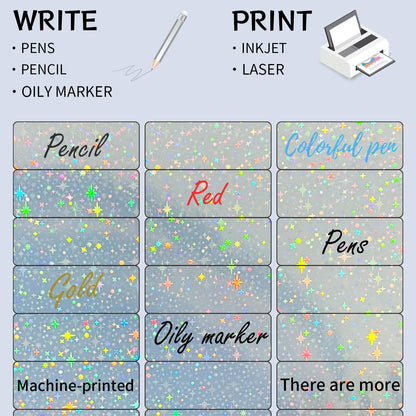 Transparent Stickers Labels - 2" x 4" Address Labels Mailing Stickers for Laser/Inkjet Printer 8.5"×11"- 20 Sheet
