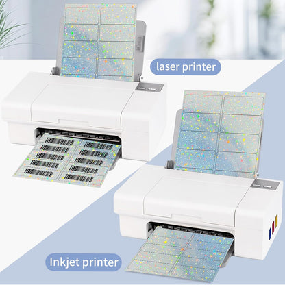 Transparent Stickers Labels - 2" x 4" Address Labels Mailing Stickers for Laser/Inkjet Printer 8.5"×11"- 20 Sheet