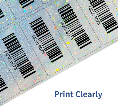 Transparent Stickers Labels - 2" x 4" Address Labels Mailing Stickers for Laser/Inkjet Printer 8.5"×11"- 20 Sheet