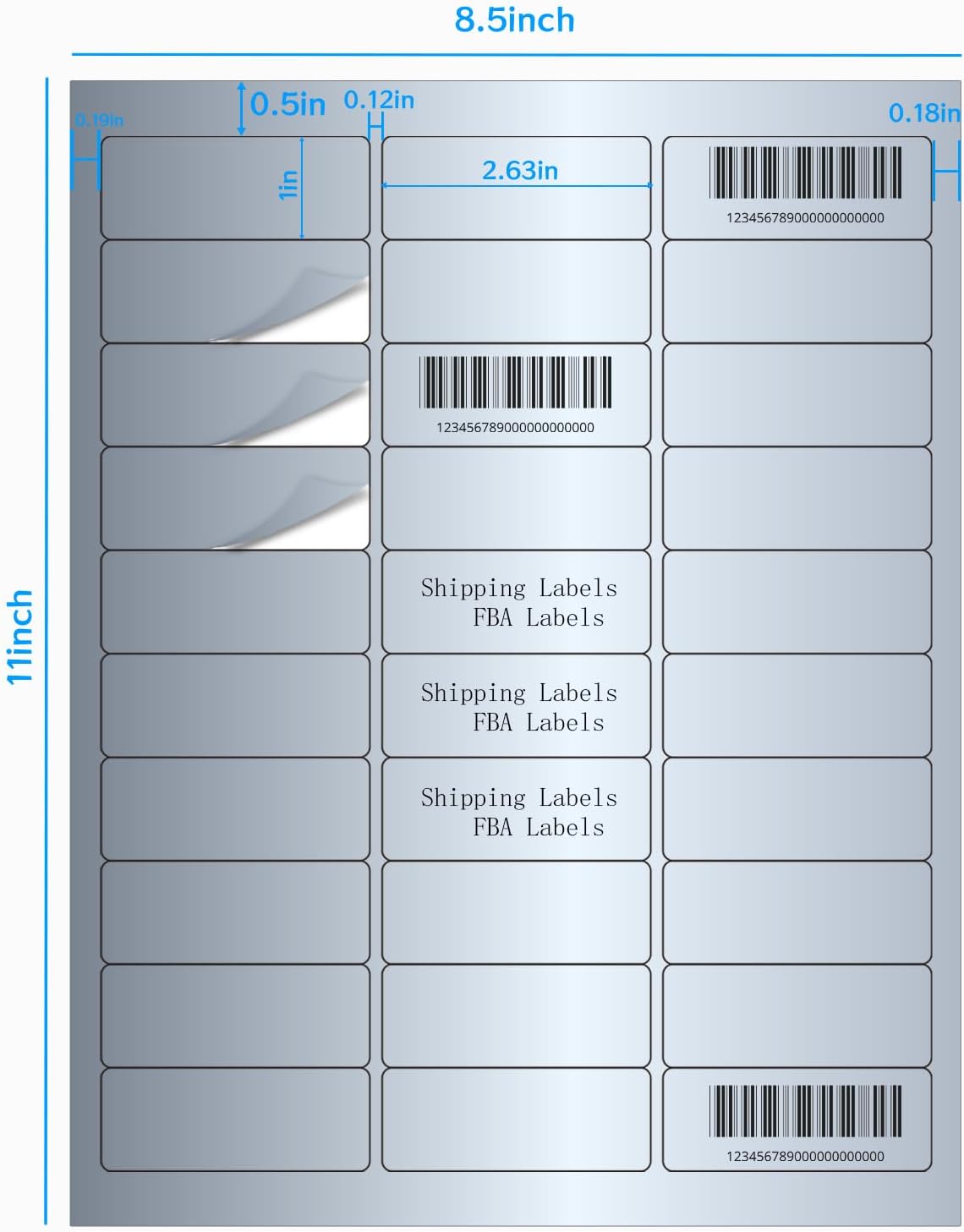 Transparent Stickers Labels - 2" x 4" Address Labels Mailing Stickers for Laser/Inkjet Printer 8.5"×11"- 20 Sheet