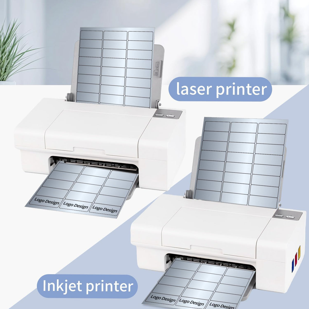 Transparent Stickers Labels - 2" x 4" Address Labels Mailing Stickers for Laser/Inkjet Printer 8.5"×11"- 20 Sheet