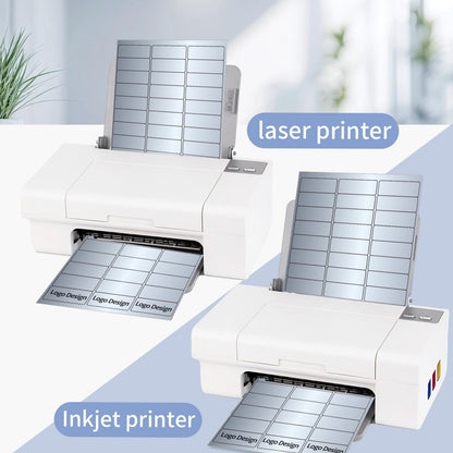 Transparent Stickers Labels - 2" x 4" Address Labels Mailing Stickers for Laser/Inkjet Printer 8.5"×11"- 20 Sheet
