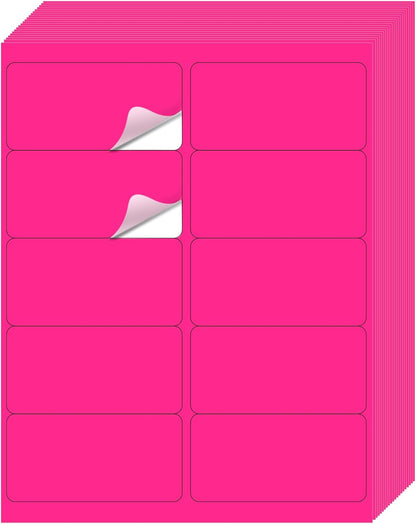 Transparent Stickers Labels - 2" x 4" Address Labels Mailing Stickers for Laser/Inkjet Printer 8.5"×11"- 20 Sheet