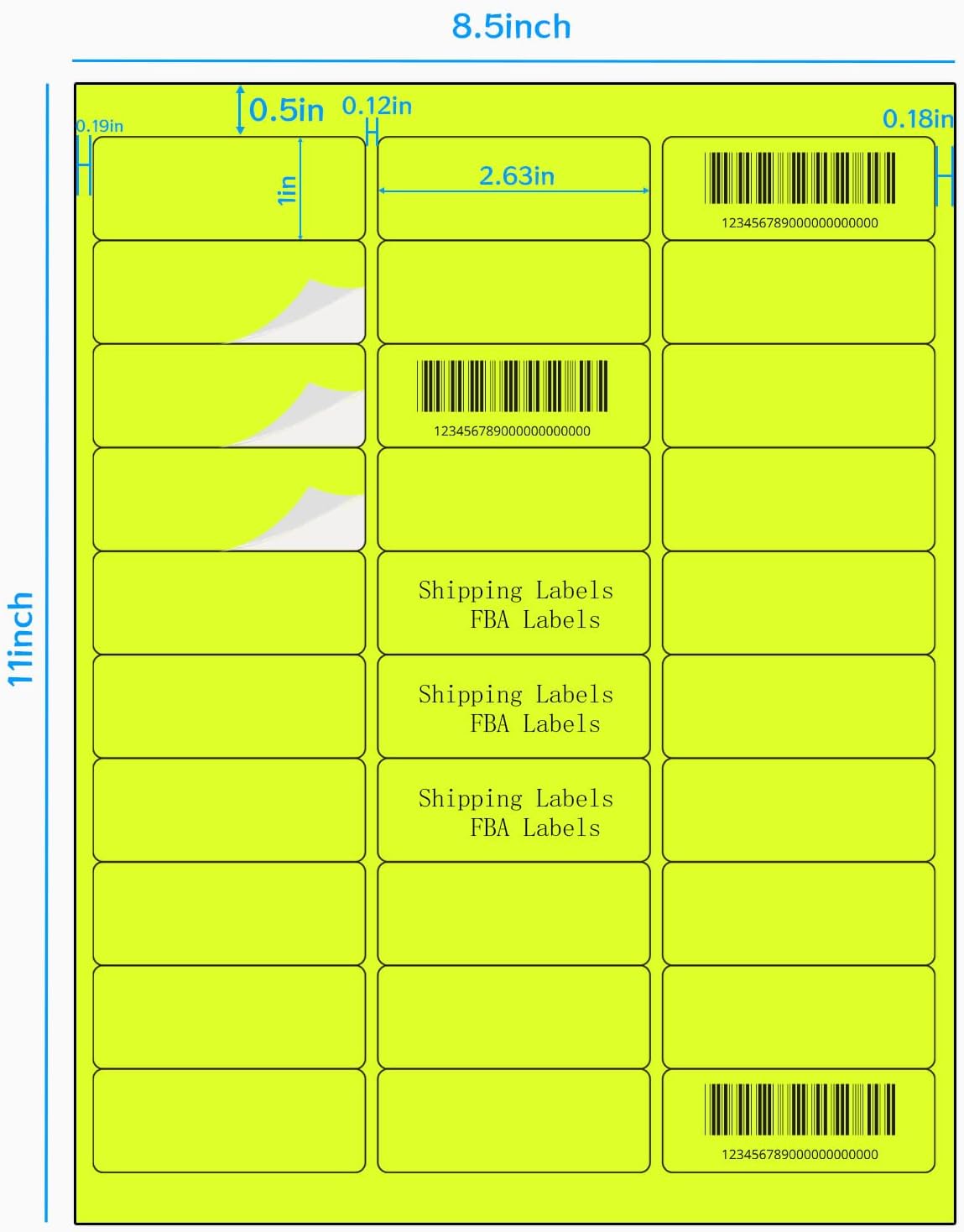 Transparent Stickers Labels - 2" x 4" Address Labels Mailing Stickers for Laser/Inkjet Printer 8.5"×11"- 20 Sheet