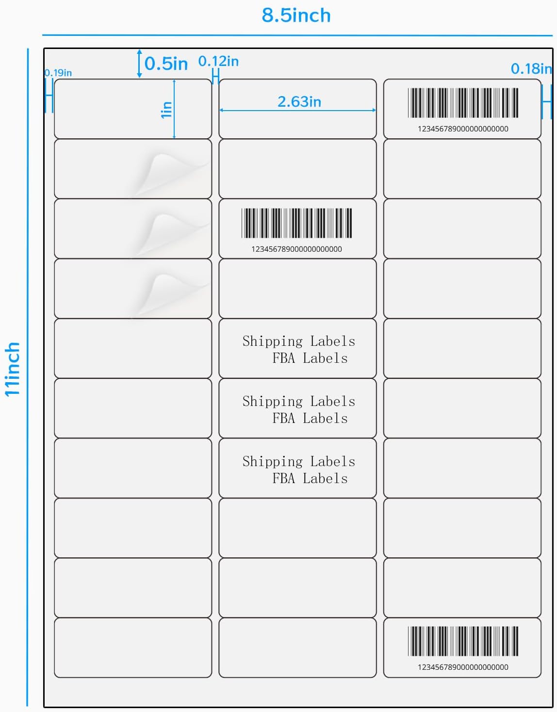 Transparent Stickers Labels - 2" x 4" Address Labels Mailing Stickers for Laser/Inkjet Printer 8.5"×11"- 20 Sheet