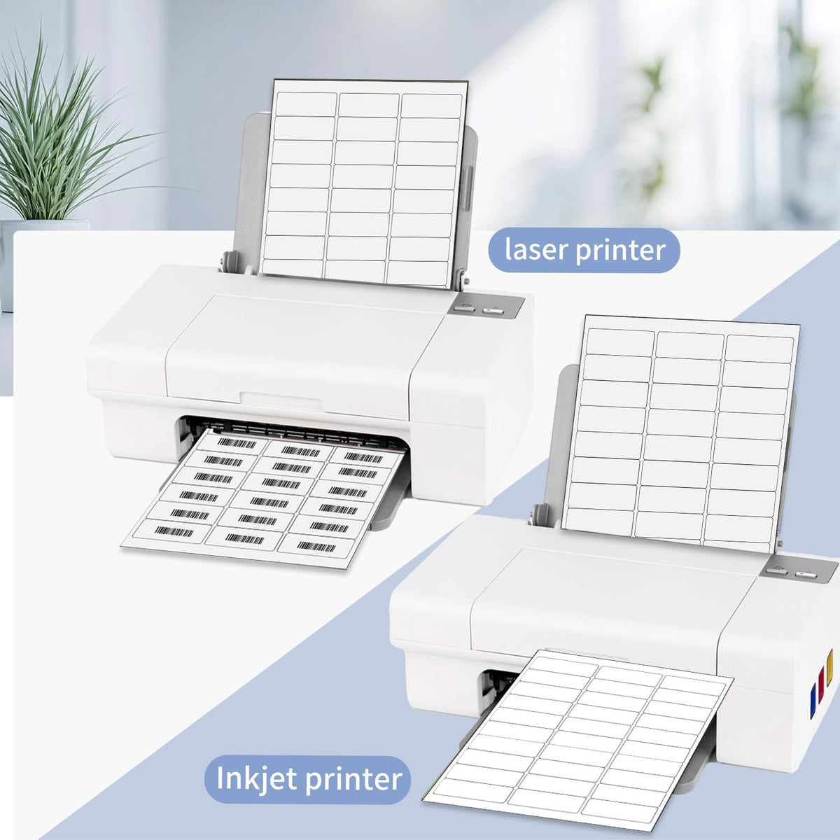 Transparent Stickers Labels - 2" x 4" Address Labels Mailing Stickers for Laser/Inkjet Printer 8.5"×11"- 20 Sheet