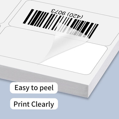 Transparent Stickers Labels - 2" x 4" Address Labels Mailing Stickers for Laser/Inkjet Printer 8.5"×11"- 20 Sheet