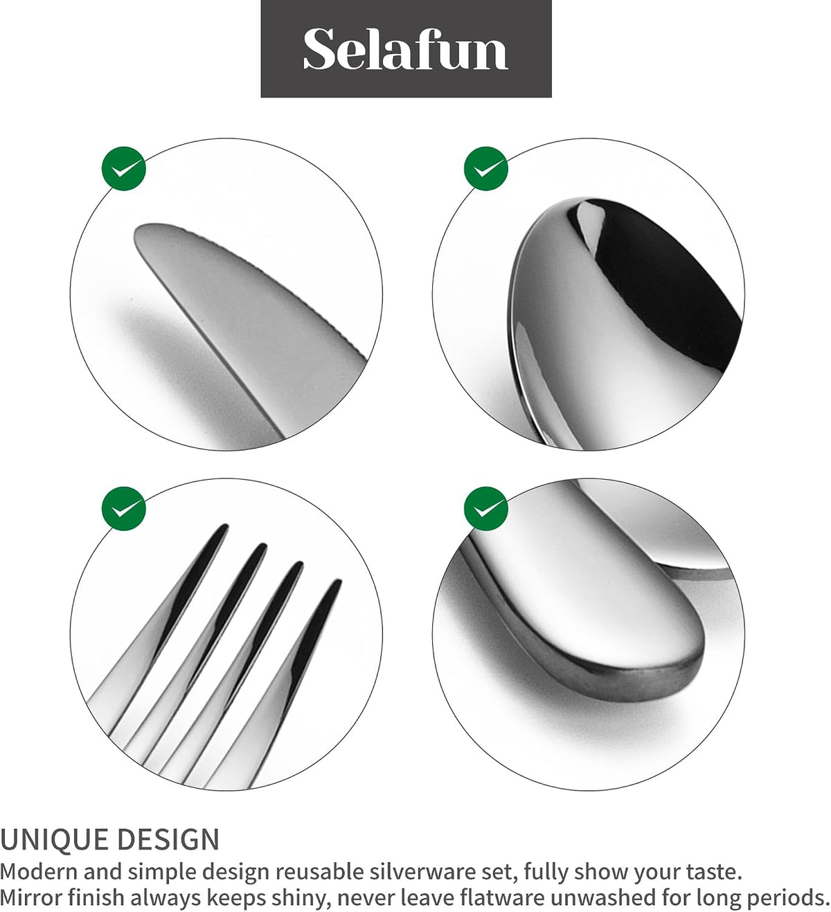 4-pieces Travel Set with Case Portable Silverware Utensils Set for work, Stainless Steel Reusable Flatware Set Cutlery Set for Camping Picnic Hiking Office (6.7inch, Matte Black)
