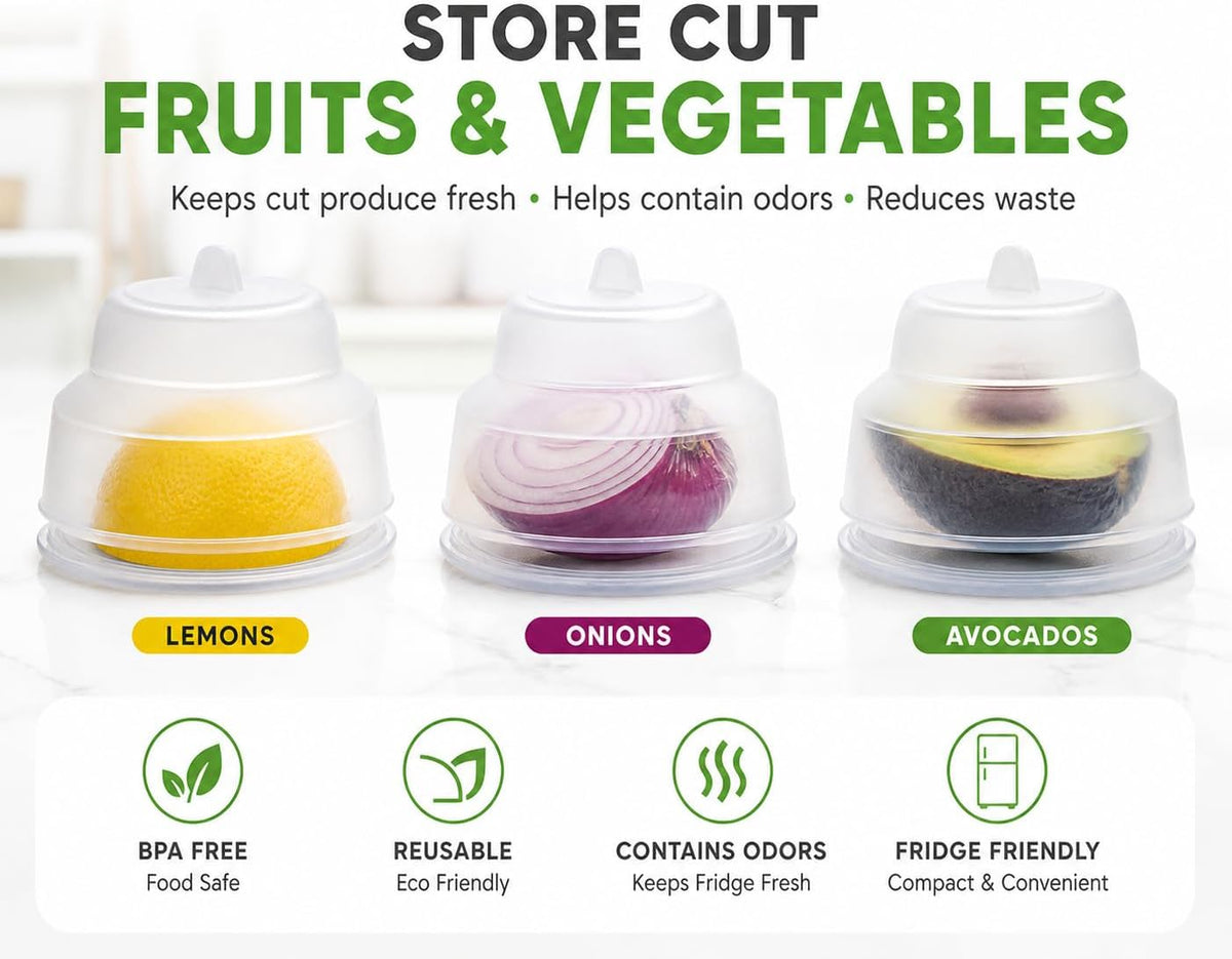 inc. Essentials Lemon Keeper Container Onion Saver Avocado Holder Silicone Collapsible Produce Saver Food Storage BPA Free