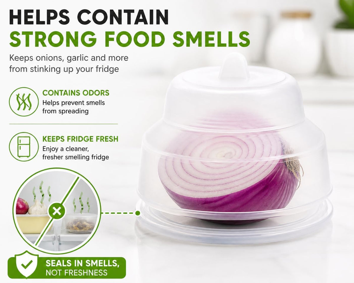 inc. Essentials Lemon Keeper Container Onion Saver Avocado Holder Silicone Collapsible Produce Saver Food Storage BPA Free