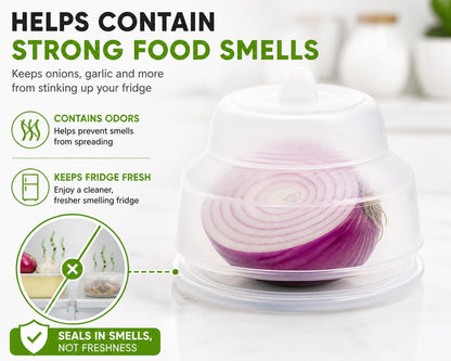 inc. Essentials Lemon Keeper Container Onion Saver Avocado Holder Silicone Collapsible Produce Saver Food Storage BPA Free