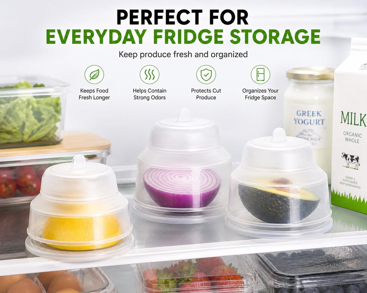 inc. Essentials Lemon Keeper Container Onion Saver Avocado Holder Silicone Collapsible Produce Saver Food Storage BPA Free