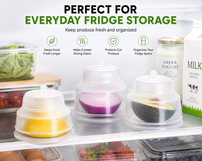 inc. Essentials Lemon Keeper Container Onion Saver Avocado Holder Silicone Collapsible Produce Saver Food Storage BPA Free