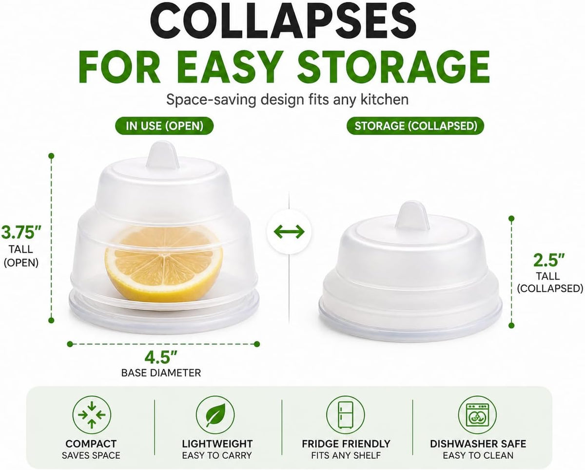 inc. Essentials Lemon Keeper Container Onion Saver Avocado Holder Silicone Collapsible Produce Saver Food Storage BPA Free