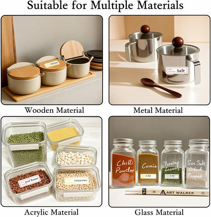 Freezer Labels 375pcs - 3"x1" Self-Adhesive Removable Food Labels | Write-On Waterproof & Oil-Proof Tape for Containers, Meal Prep & Pantry Organization (3 Rolls, 3 Colors)