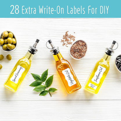 Hebayy 234 Minimalist Kitchen Food Labels, 216 Preprinted Flour Pasta Peas Condiment Oil Stickers, 18 Blank Ones, Waterproof Oil&Tear Resistant, No Residue for Pantry Food Containers Jars.