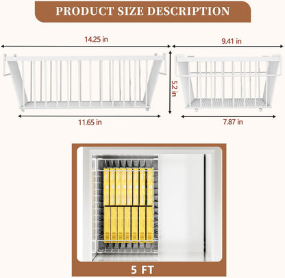 Freezer Organizer Bins ，Enhanced Leak-Proof Bottom， Stackable Deep Freezer Organizer Bins for 5 Cu.FT Small Chest Freezer，organization and storage，pantry organizers（for 5 Cu.Ft