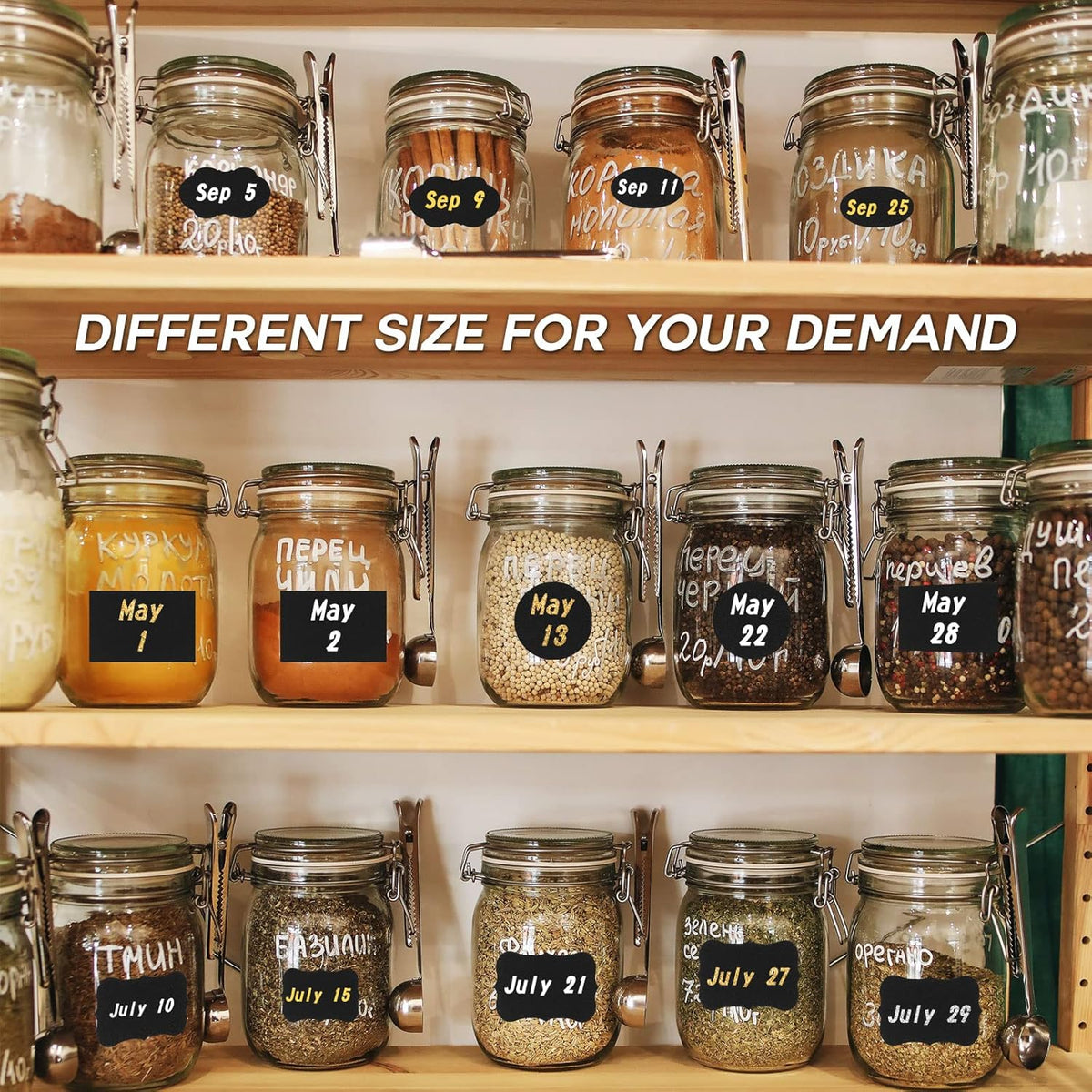 218 PCS Chalkboard Labels with 4 Pens, Erasable and Reusable Waterproof Blackboard Stickers Label for Decorating Mason Jars, Pantry, Home and Office, Scrapbooking