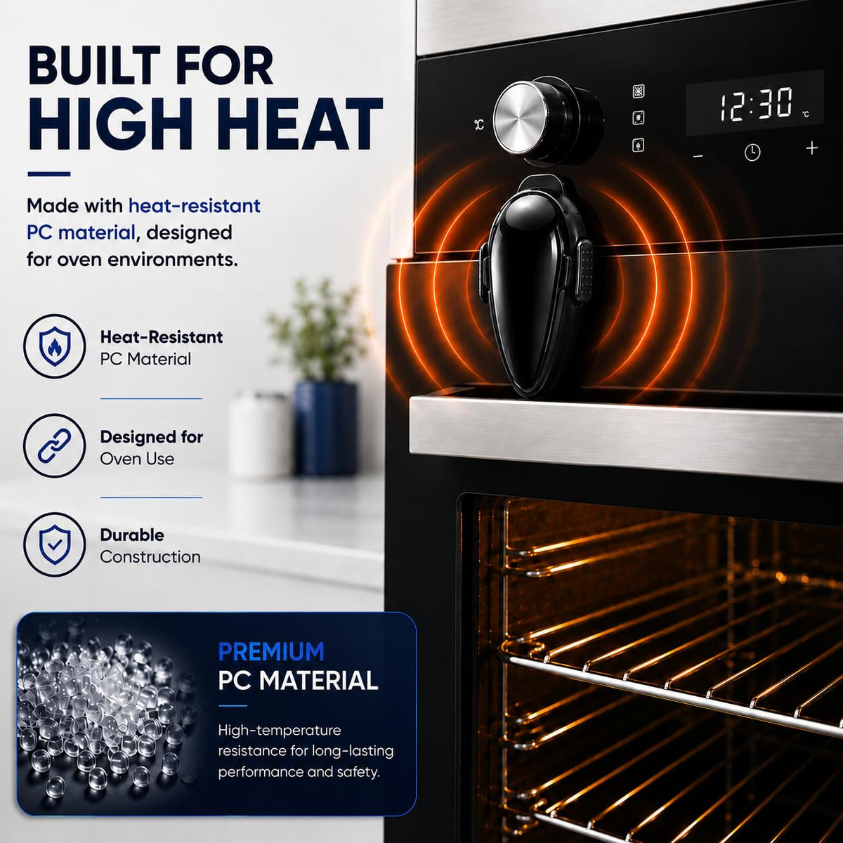 Oven Lock Child Safety - Baby Proofing Oven Door Locks - Oven Front Lock, Easy to Install & Heat Resistent Material - Durable and No Drill Needed Oven Child Safety Lock