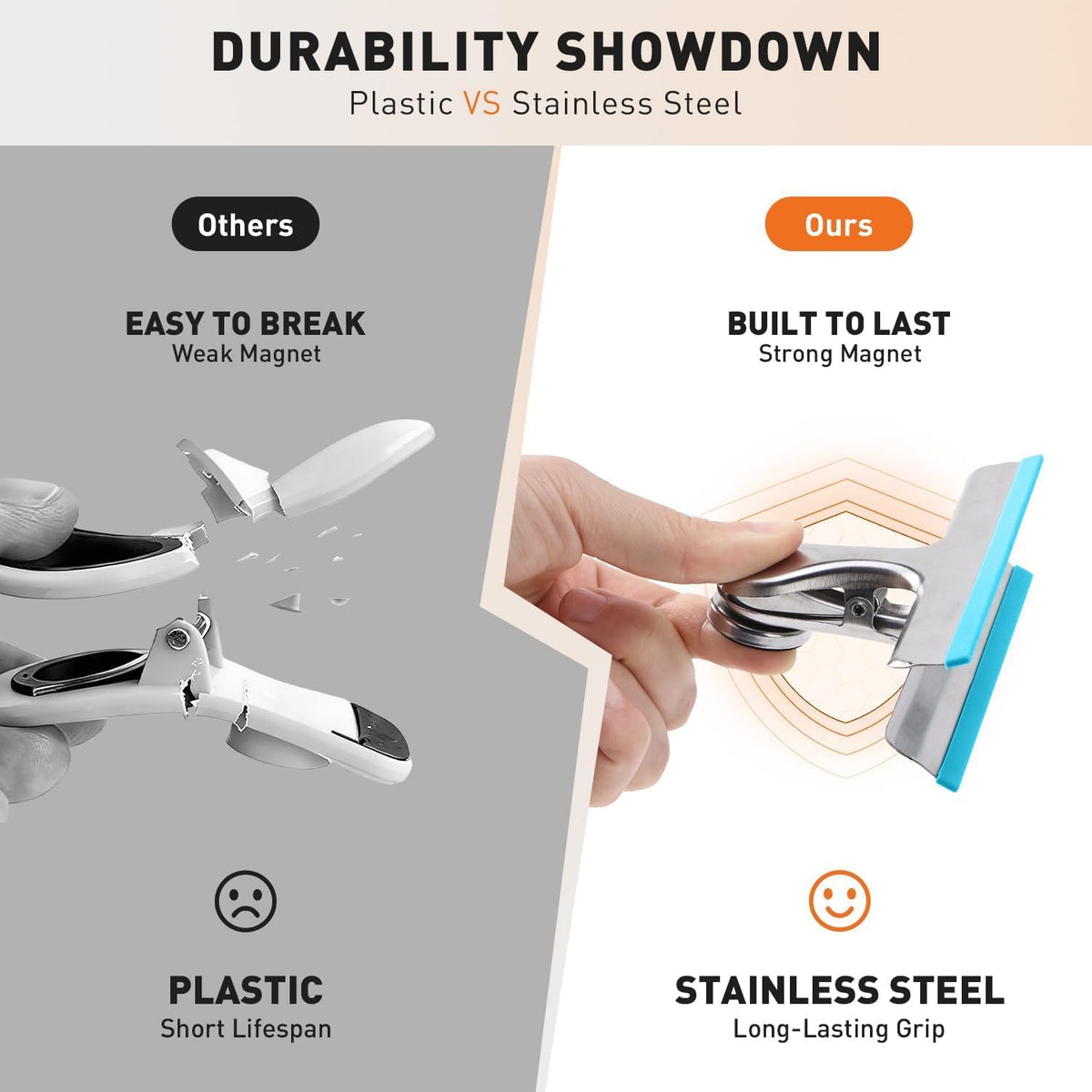 4 Pack Stainless Steel Magnetic Chip Bag Clips Covered with Silicone - NO More Sharp Edges - Color Coded for Food Bags - Hang Postcards Heavy Duty for Kitchen and Office, 3 Inches Wide