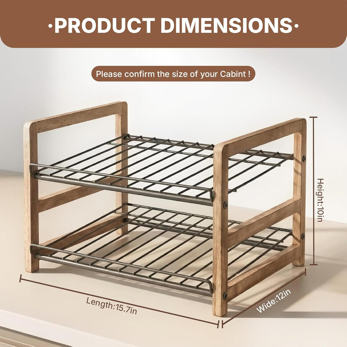 Can Organizer for Pantry 3-Tier, Can Storage Organizer Pantry, Soda Can Organizer, Holds up to 36 Cans Holders for Pantry, Cabinet, Countertop, Carbonized Brown