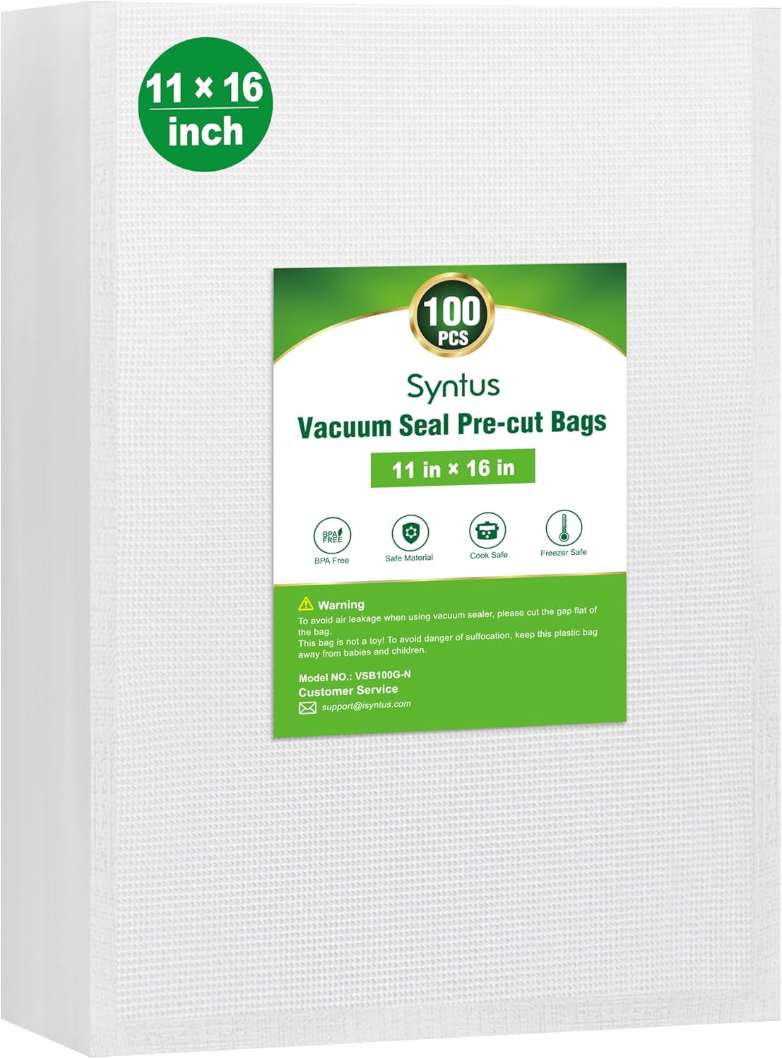 150 Pcs Vacuum Sealer Bags for Food, 8x12+11x16+6x10, BPA Free