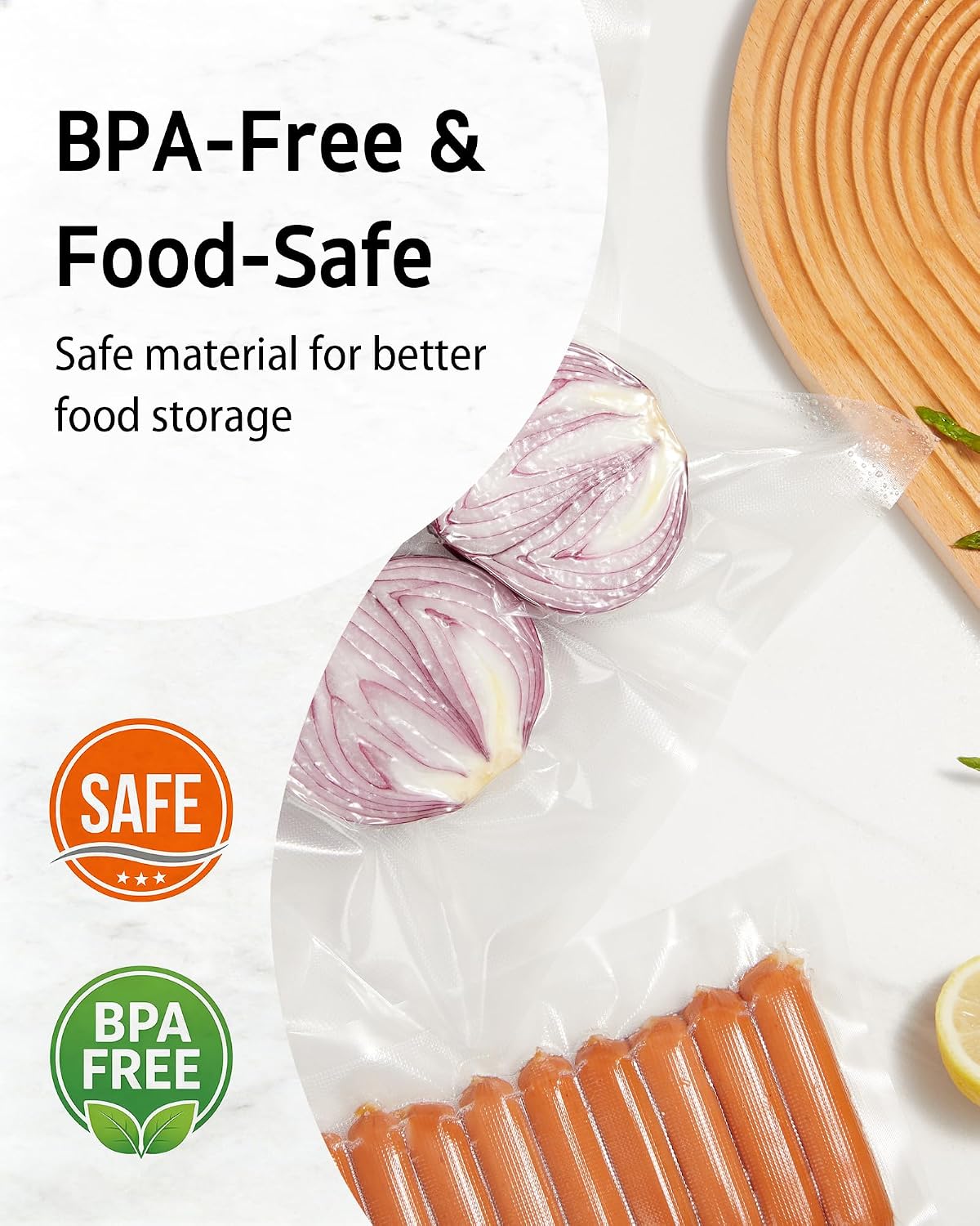 150 Pcs Vacuum Sealer Bags for Food, 8x12+11x16+6x10, BPA Free