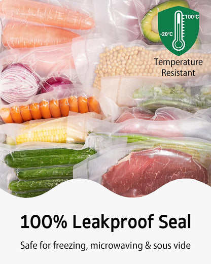 150 Pcs Vacuum Sealer Bags for Food, 8x12+11x16+6x10, BPA Free