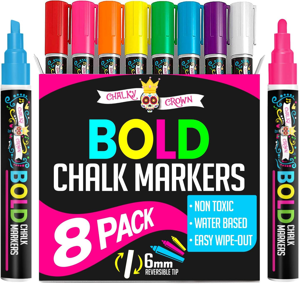 Liquid Chalk Markers - Bold Chalkboard Markers -, 6mm