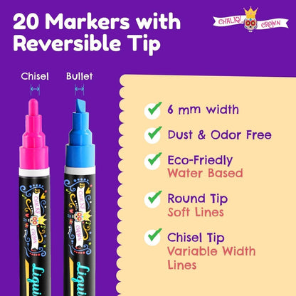 Liquid Chalk Markers - Bold Chalkboard Markers -, 6mm