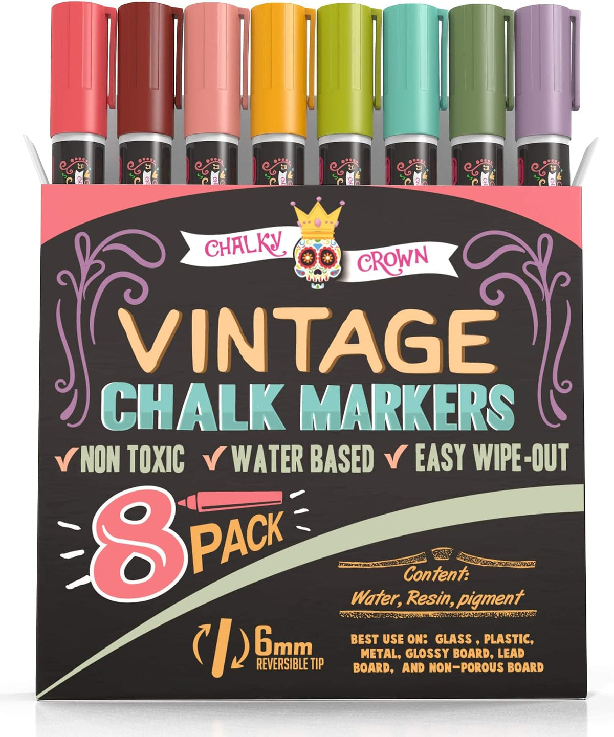Liquid Chalk Markers - Bold Chalkboard Markers -, 6mm