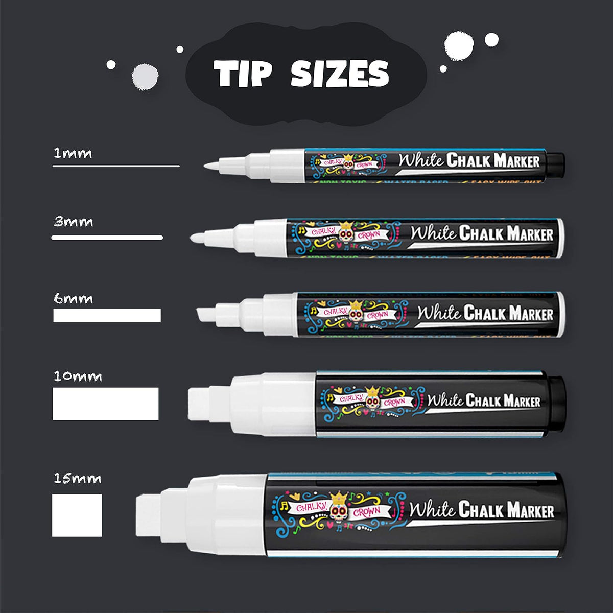 Liquid Chalk Markers - Bold Chalkboard Markers -, 6mm