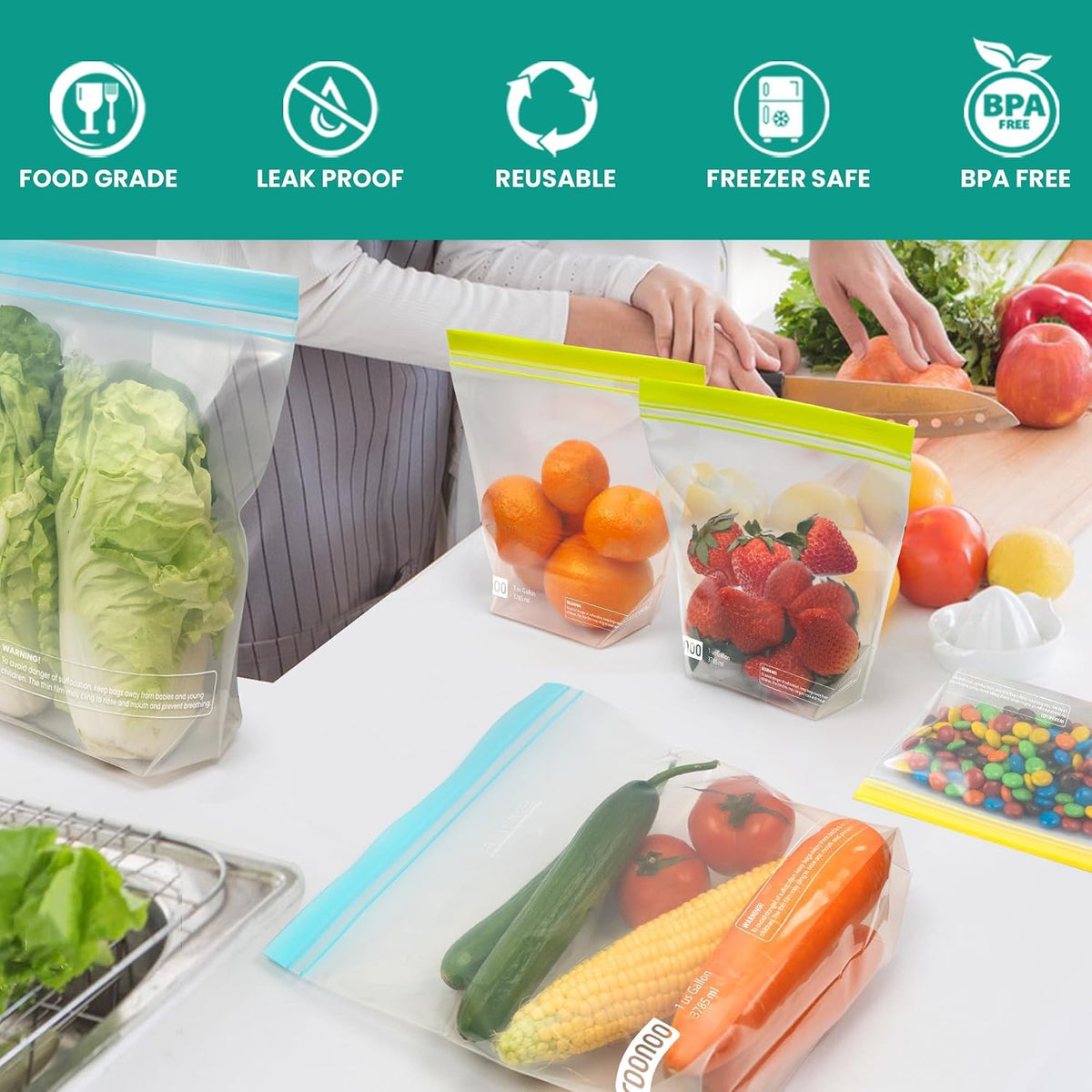 Reusable Quart Sandwich Bags