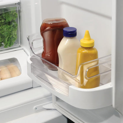 Plastic Condiment Organizer with Handles, Set of 4, Clear | For Fridge, Made in USA