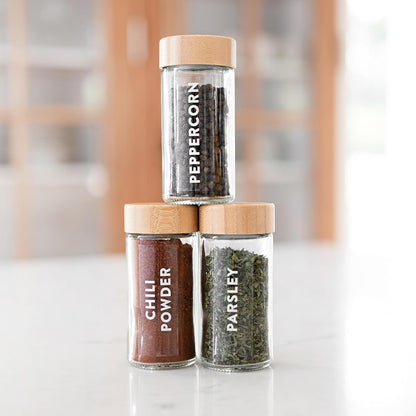 Indian Spice Labels Stickers for Jars and Lids - 96 South Asian Spice Jar Labels Waterproof Preprinted, Seasoning Herb Stickers for Containers Kitchen Pantry Organization