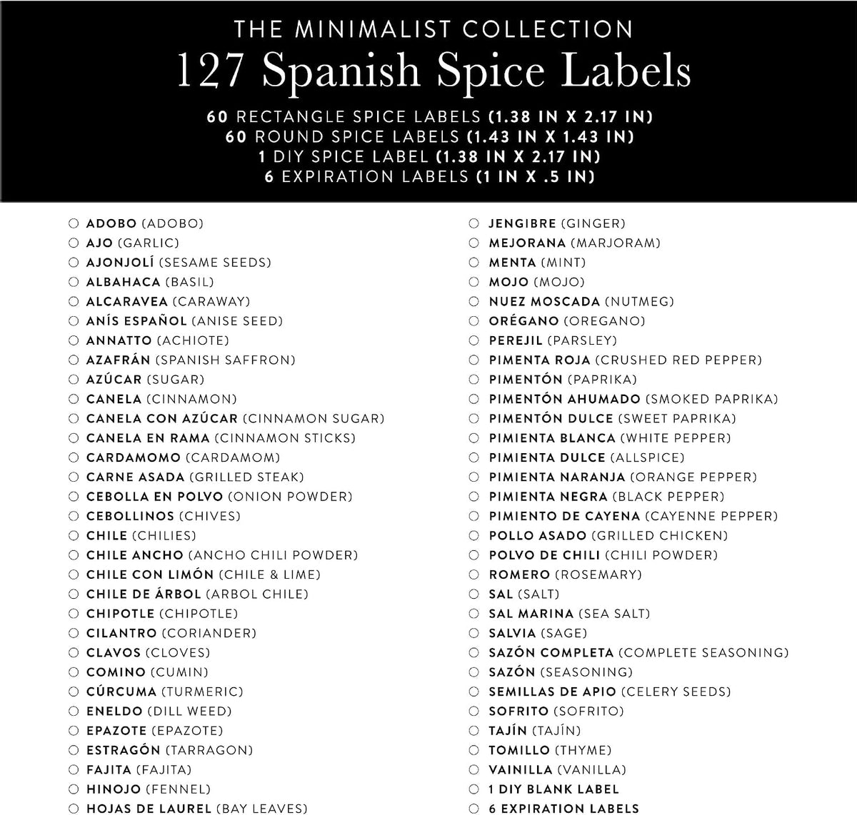 Indian Spice Labels Stickers for Jars and Lids - 96 South Asian Spice Jar Labels Waterproof Preprinted, Seasoning Herb Stickers for Containers Kitchen Pantry Organization